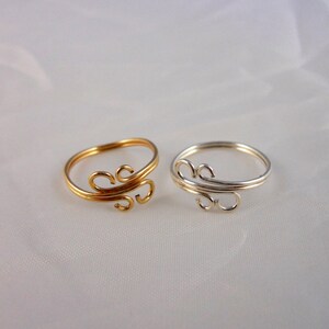 Scroll Toe Ring 14k Gold Filled image 3
