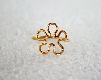 Flower Ring 14K Gold Filled