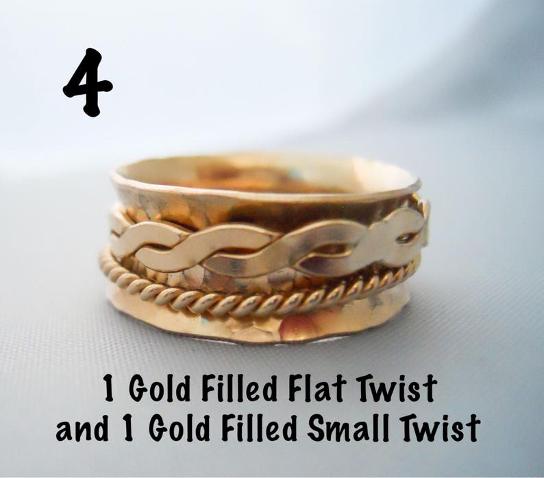 Fidget Spinner Ring 14k Gold Filled Anxiety Ring image 5