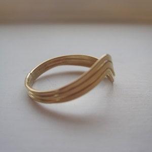 14k Gold Filled Slant Ring image 3