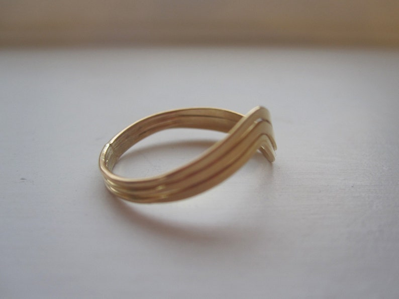 14k Gold Filled Slant Ring image 3