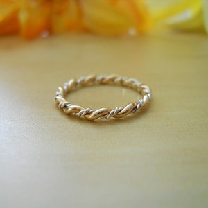 Stacking Double Twist 14k Gold Filled and 925 Sterling Silver Mixed