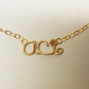 Personalized Name Initial Logo Necklace Pendant Custom