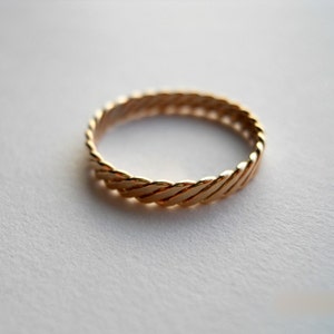 14k Gold Filled Milled Band Ring image 2