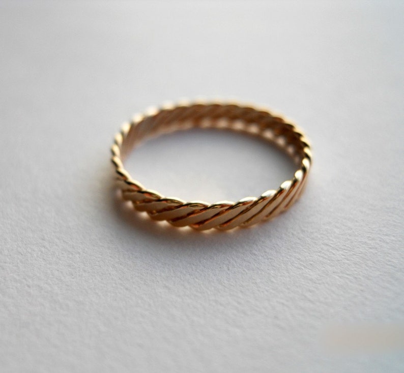 14k Gold Filled Milled Band Ring image 2