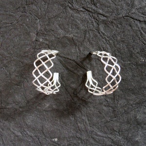 Orecchini a cerchio intrecciati in argento sterling 925