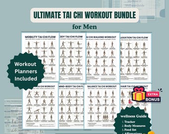 Men's Tai Chi Workout Bundle, Balance, Mobility, Chair Exercises (Digital Download)