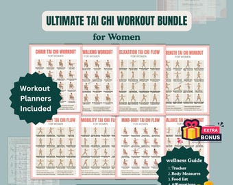 Women's Tai Chi Workout Bundle, Balance, Mobility, Chair Exercises (Digital Download)