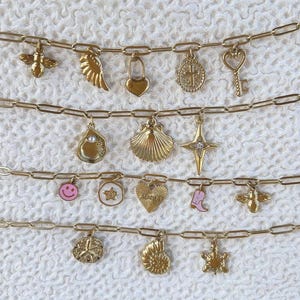 Personalized Jewelry Charm Jewelry Custom Necklace Build Your Jewelry Multi Charm Necklace Gift for Her Pick Your Charms Shell Necklace