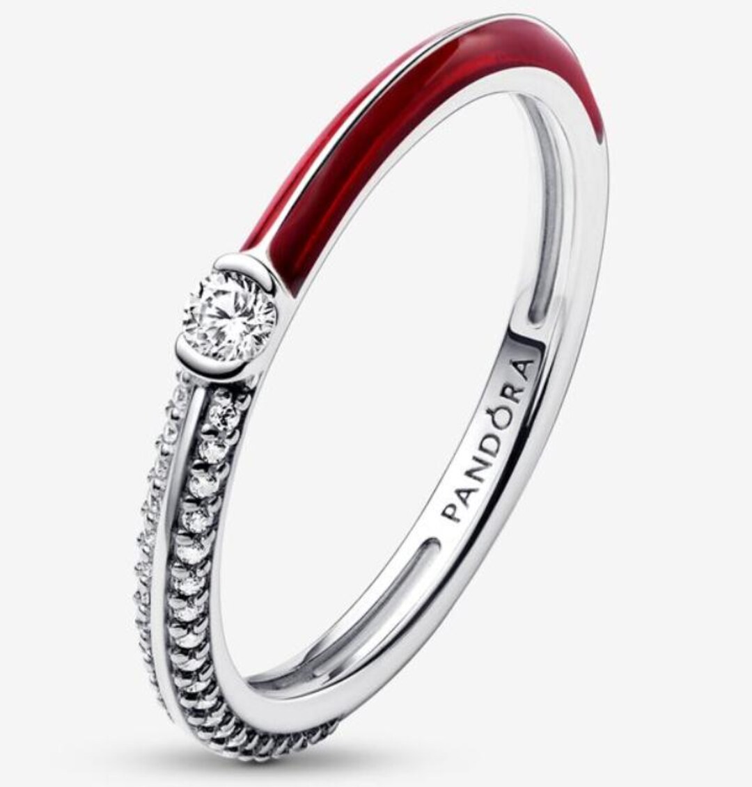 Pandora Me Pavé Red Dual Ring - Etsy
