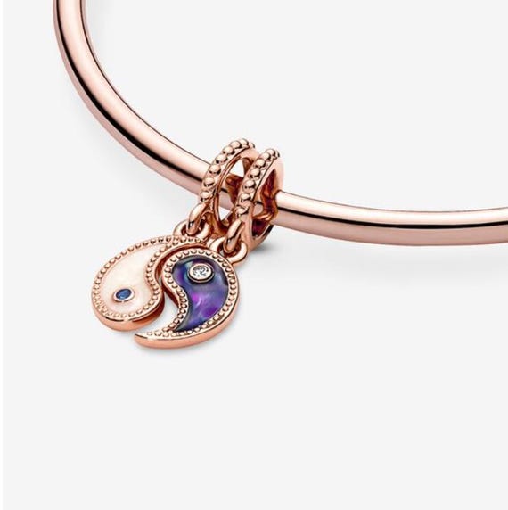 Pandora Sparkling Splittable Yin Yang Silver Dangle Charm - Etsy