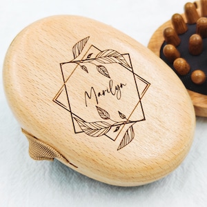 Personalized Massage Comb - Solid Wood Massage Comb, Perfect Gift for Mom - Bridesmaid Gift - Custom Airbag Comb - Anniversary Gift