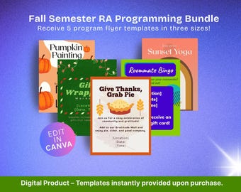 Event Template Bundle RA Residentreizend Programm Idee Flyer Herbst Urlaubs and US Holidays