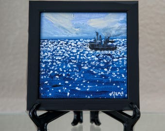 Sea Sparkles  - 4x4 painting