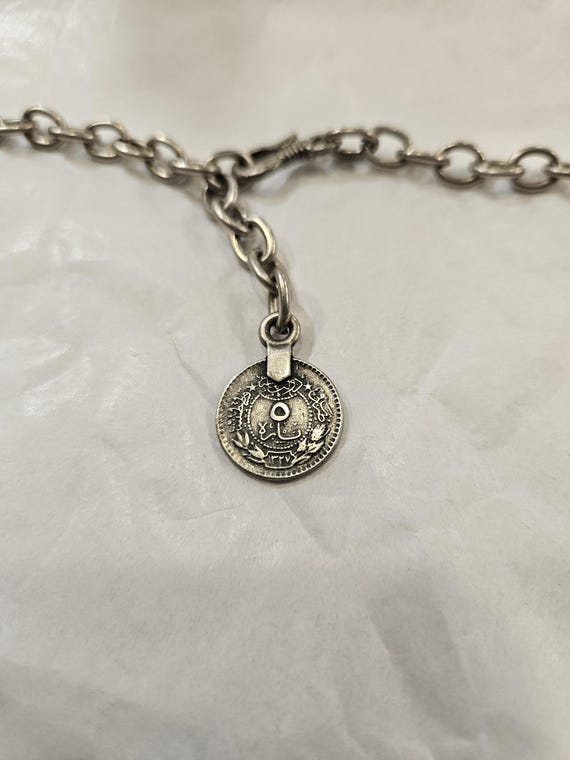 Arabic Silver Statement Necklace - image 3