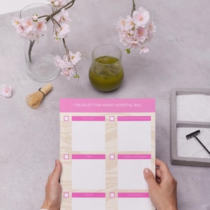 Printable Hospital Bag Checklist for Mom – Pregnancy Essentials List, Labor & Delivery Planner, Newborn Baby Packing Guide