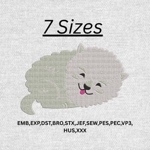 Slapende puppy borduurontwerp | Machineborduurbestand hond | Borduurpatroon schattige hond | Digitale download puppyborduurwerk | 7 maten