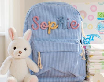 Gepersonaliseerde peuterrugzak, schooltas voor kleine meisjes met monogram, aangepaste rugzak kinderdagverblijf, cadeau voor kleinkind, kerstcadeau peuter 2025