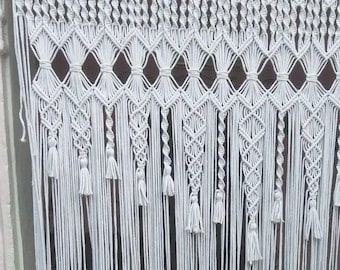 Handmade Macrame Curtain: Boho Wedding Backdrop, Doorway Tapestry