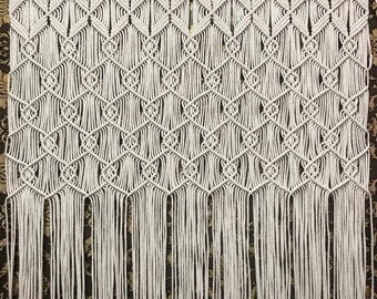 Handmade Macrame Curtain: Boho Wedding Backdrop, Doorway Tapestry
