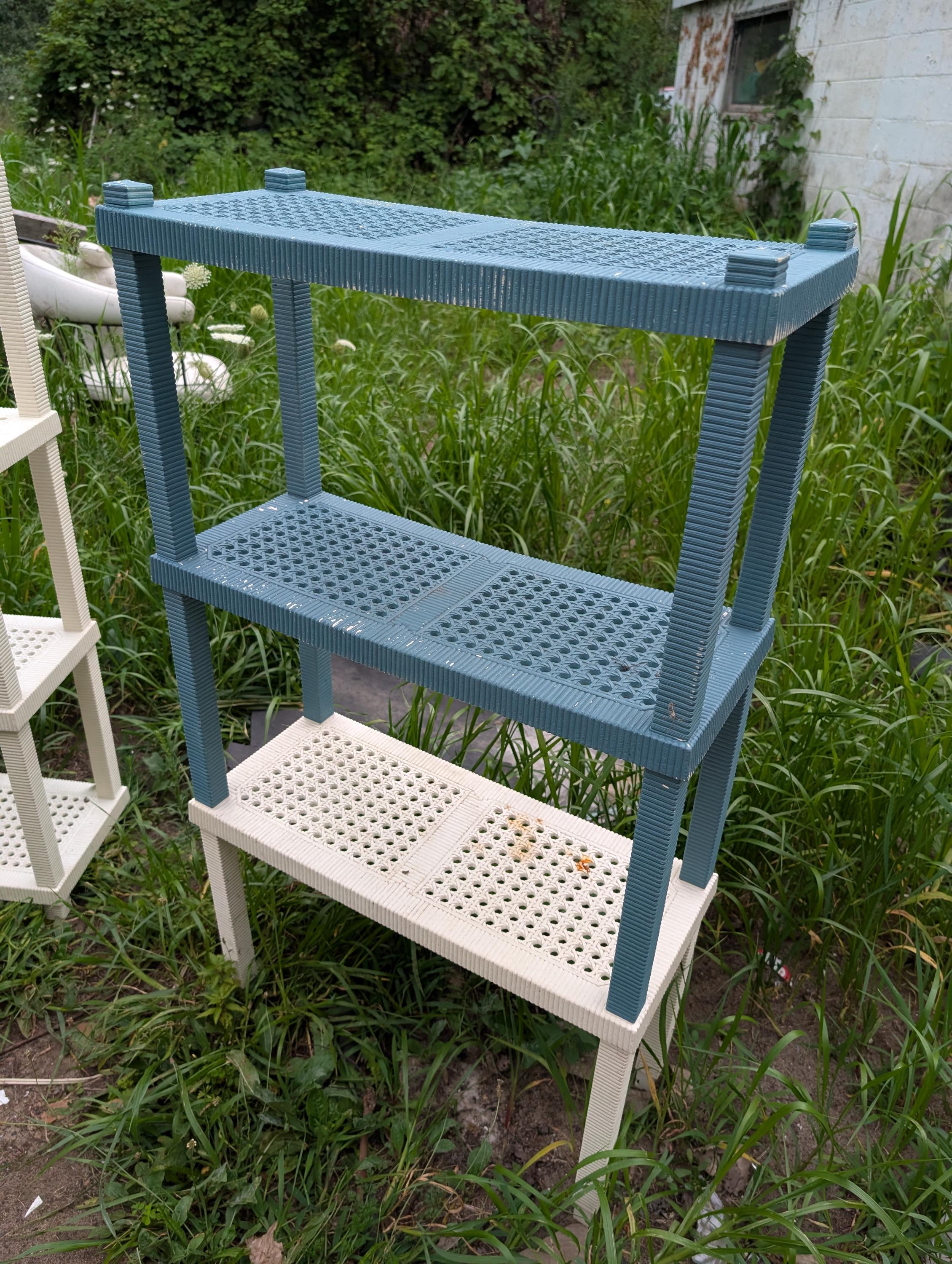 Blue Wicker Shelf - Etsy