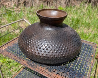 Lámpara de aceite con pantalla de lámpara vintage de cuentas marrones