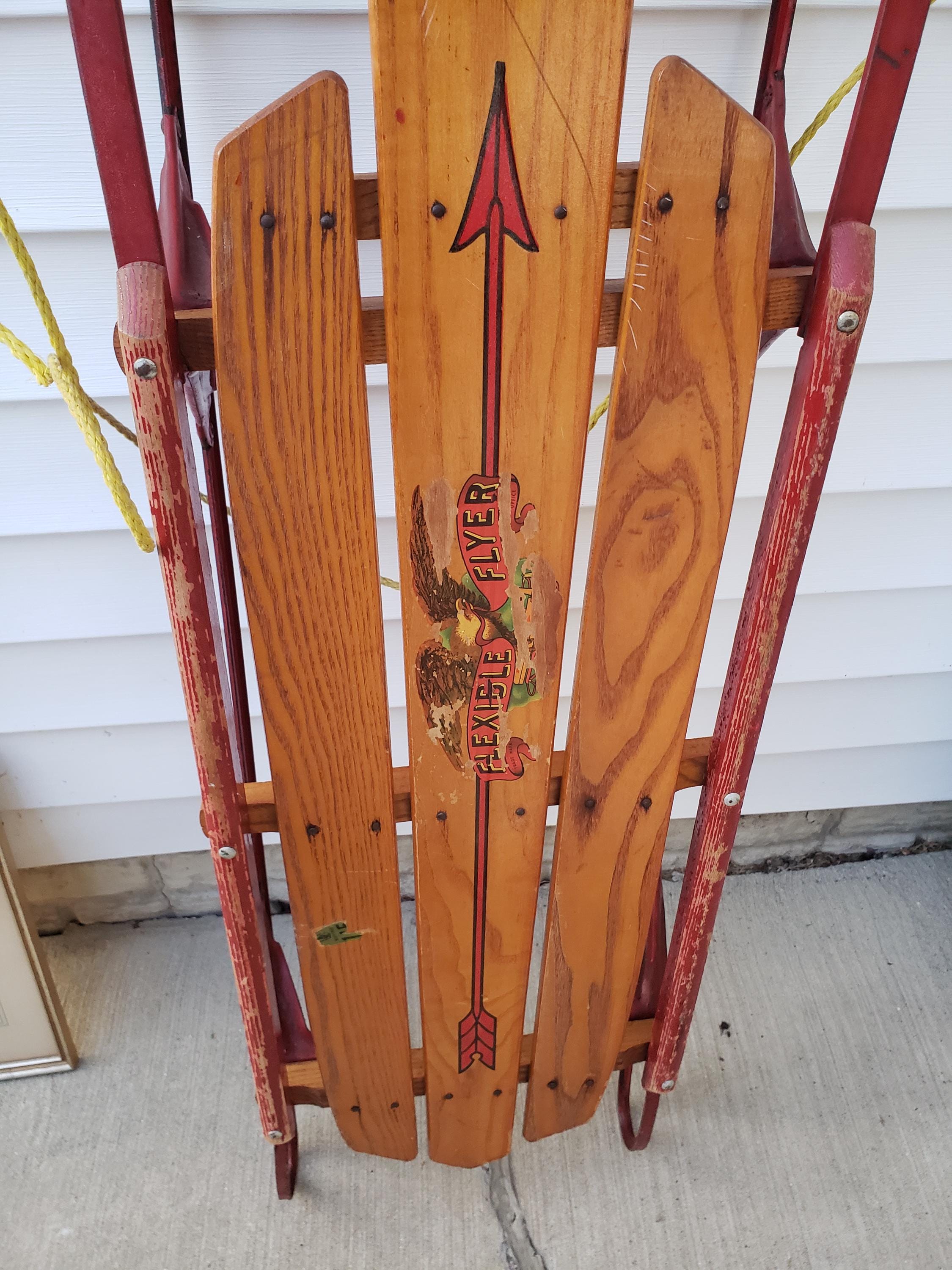 Flexible Flyer アメリカヴィンテージ 木製ソリ Flexible Flyer アメリカヴィンテージ 木製ソリ Flexible Flyer