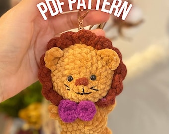 Lion Crochet Pattern PDF | Crochet Lion Pattern Plush | Amigurumi Lion Keychain | Plush Keychain Pattern