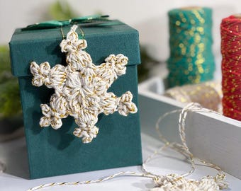 Snowflake Ornament Crochet Pattern PDF | Easy Crochet PDF Christmas Crochet | Winter Ornament | Tree Ornament PDF