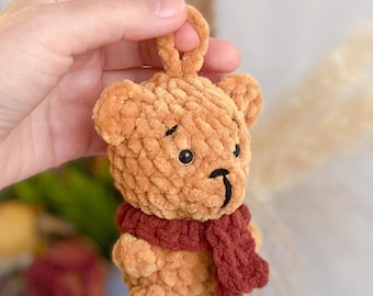 Crochet Pattern Keychain Bear – Amigurumi Mini Teddy PDF Tutorial - Сute Plush Animal