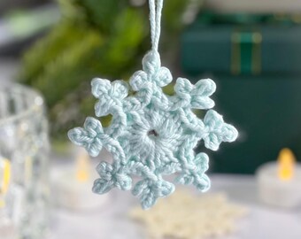 Crochet Pattern Mini Snowflakes – Simple Christmas Ornament PDF for Beginners