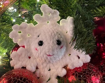 Motif flocon de neige au crochet PDF + vidéo | Décoration de Noël | Décoration Amigurumi des Fêtes