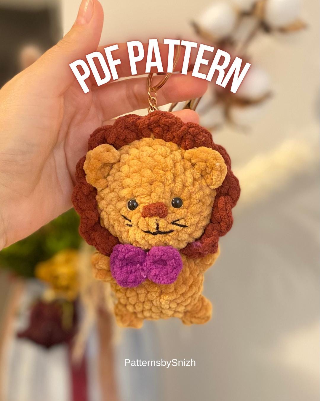 39 Lion Crochet Patterns to Stitch for Nurseries, Gifts, and Safari-Inspired Decor 27 Lion Crochet Lion Pattern Plush Amigurumi Lion Keychain