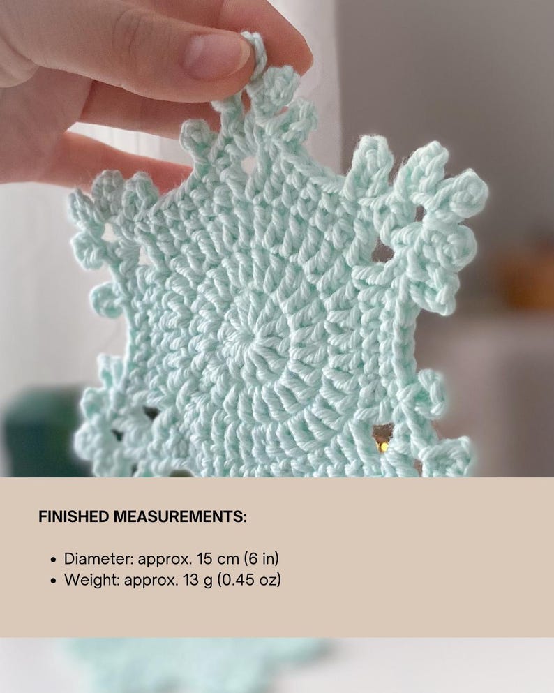 Crochet Snowflake Coaster Pattern - Easy Christmas DIY (PDF Pattern ...
