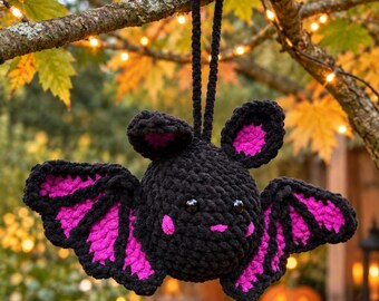 Häkelanleitung für eine Fledermaus (Amigurumi), Halloween-Plüschtier (PDF)