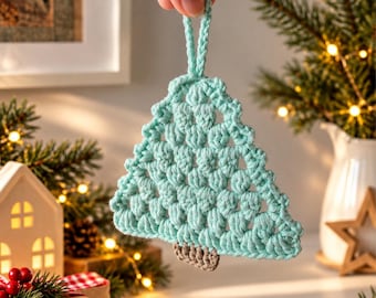 Crochet Pattern Christmas Tree Ornament | Mini Holiday Crochet Gift (PDF Download)