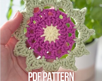 Flower Coaster Crochet Pattern PDF | Mother's Day Crochet Gift | Instant Download