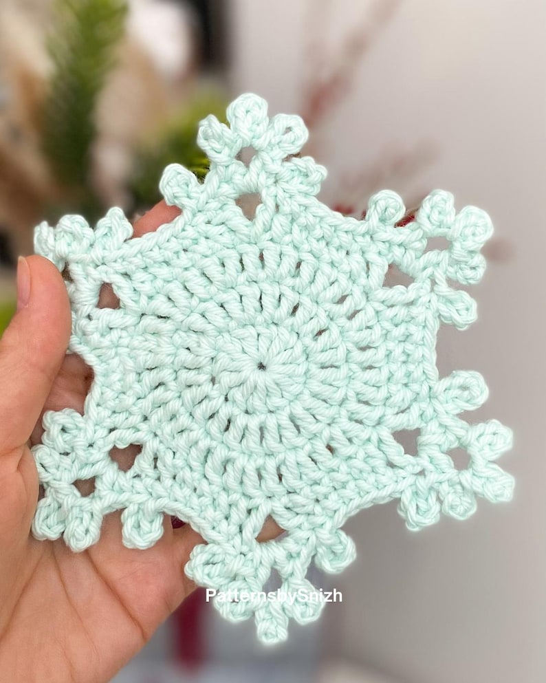 Crochet Snowflake Coaster Pattern - Easy Christmas DIY (PDF Pattern ...
