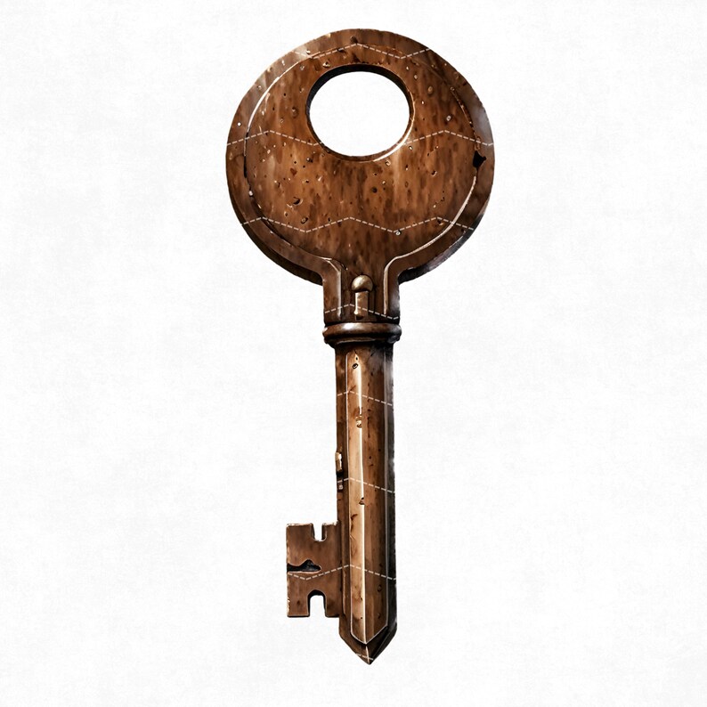 Enchanted Key Graphics Fantasy Keys Clipart Set, Enchanted Key and Magic Keys Watercolor Pngs ...