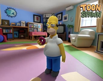 3D Printed Simpsons Figures – Bart, Lisa, Maggie, Marge, Homer & Bartman – Cartoon Collectible – Geek Gift – Collectors Figurines