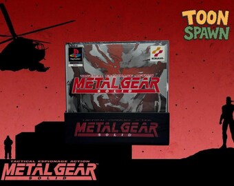 3D Printed Game Stand – Metal Gear Solid [1/2/3/4/5] – PlayStation Display – Retro Collectible – Gamer Gift – Collectors Stand
