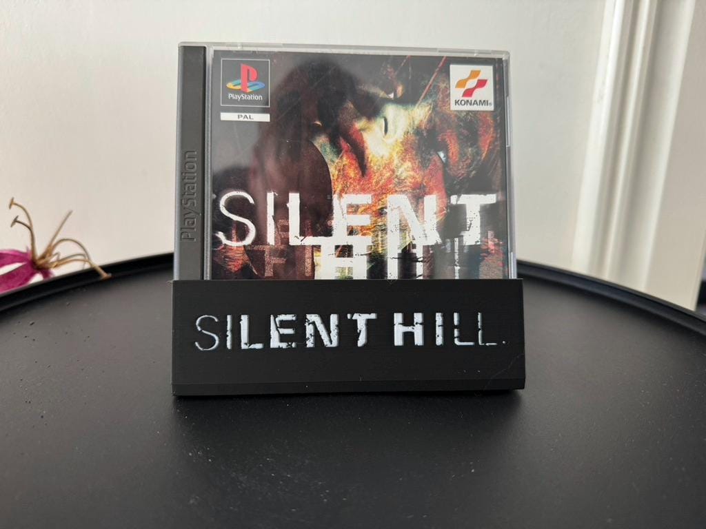 Supporto per giochi stampato in 3D - Collezione Silent Hill - PS1 PS2 PS3 PS5 PSP PC Xbox - Espositore per giochi horror - Decorazione per giochi retr