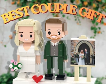 Figuras personalizadas de ladrillos a partir de fotos, figuras personalizadas de ladrillos para regalar, figuras personalizadas de ladrillos para parejas, figuras de ladrillos para mascotas y regalos de Navidad.