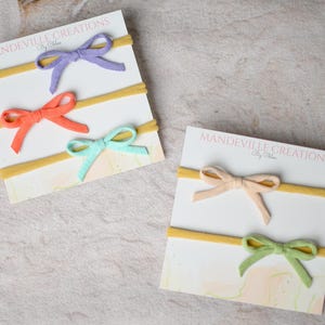 Petits noeuds serre-tête bébé, ensembles de noeuds pour nouveau-né, noeuds bébé en ruban de coton, noeuds bébé fille, petits noeuds serre-tête délicats