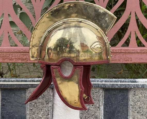 Brass Intercisa Roman Helmet: LARP, Cosplay, Reenactment