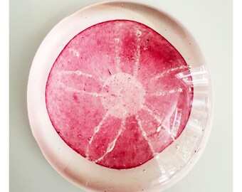 Pink Starfish Art Glass Paperweight