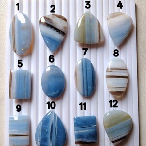 AAA+ Blue Opal Cabochons, Natural Flashy Blue Opal Gemstones, High Hand Polished Stones, Mixed Shapes and Sizes for All Jewelry Making.