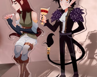 Cardan Greenbriar, Jude Duarte, Jurdan Folk of the Air Cruel Prince 6 inch acrylic standee charm, perfect for shelves, office desks and more