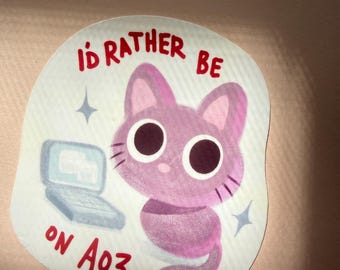 Fanfiction Ao3 kitten waterproof sticker, 3 in