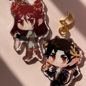 Cardan Greenbriar, Jude Duarte, Jurdan Folk of the Air Cruel Prince 3.5 inch acrylic epoxy charm, perfect for handbags, backpacks and more